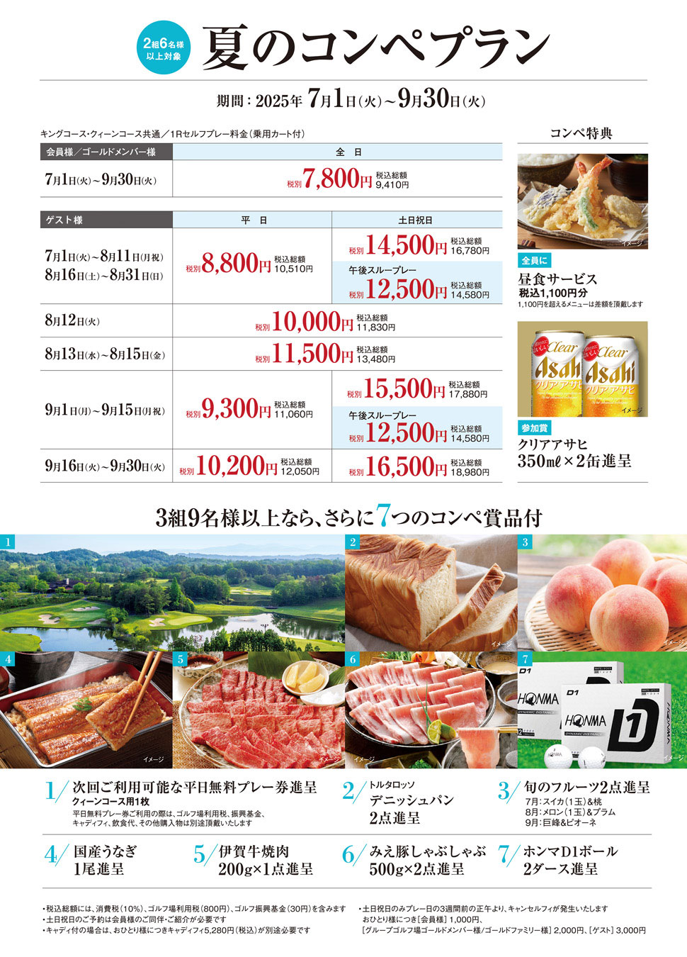夏のコンペプラン