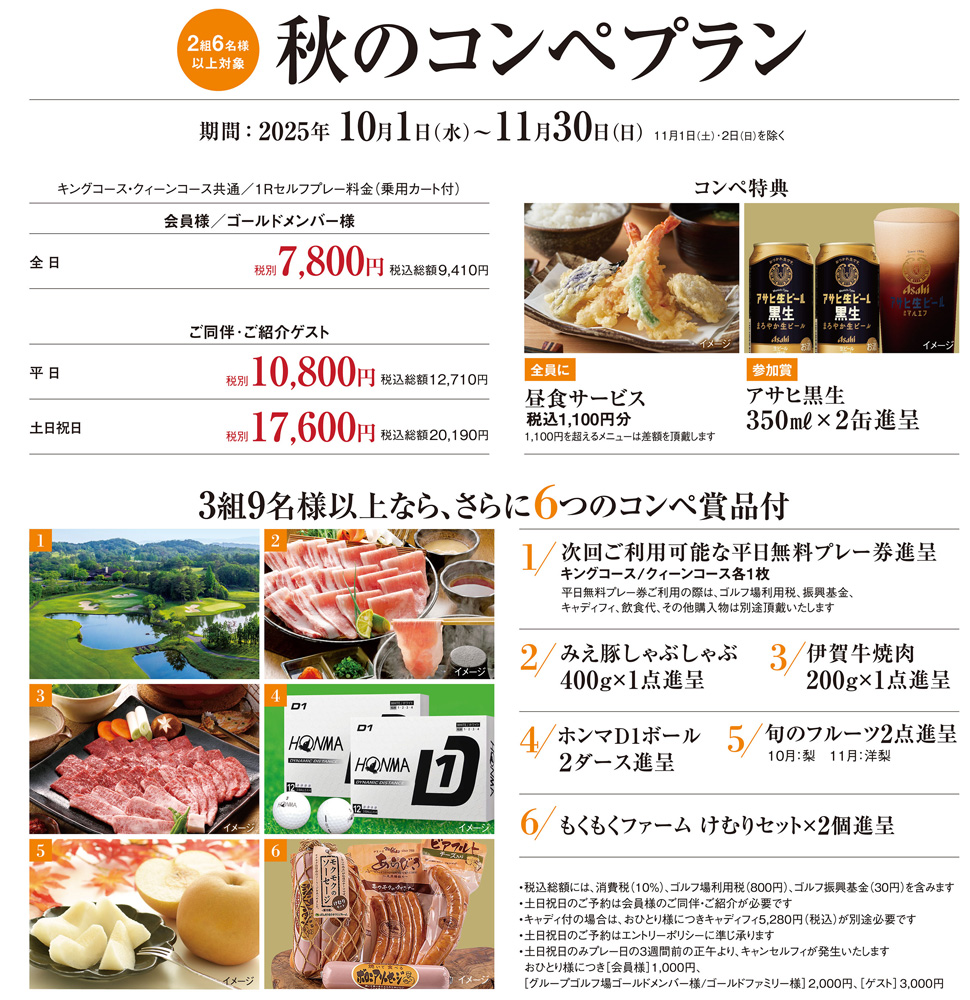 秋のコンペプラン